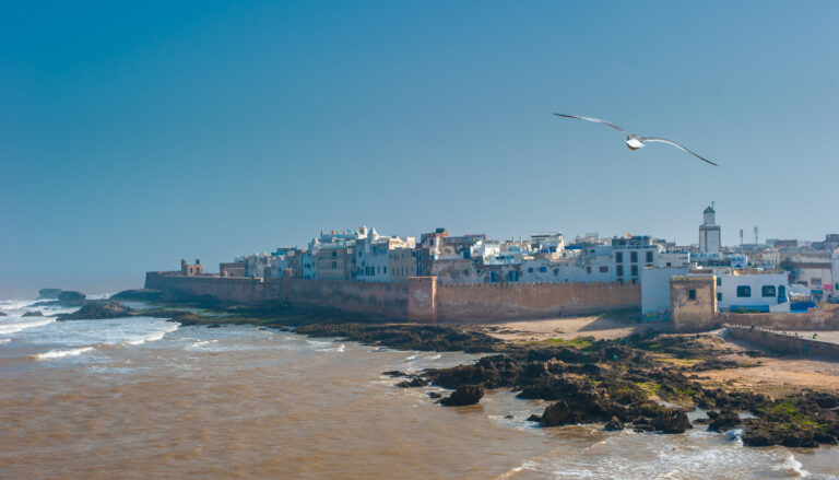 The ramparts and harbour of Essaouira on the Atlantic coast